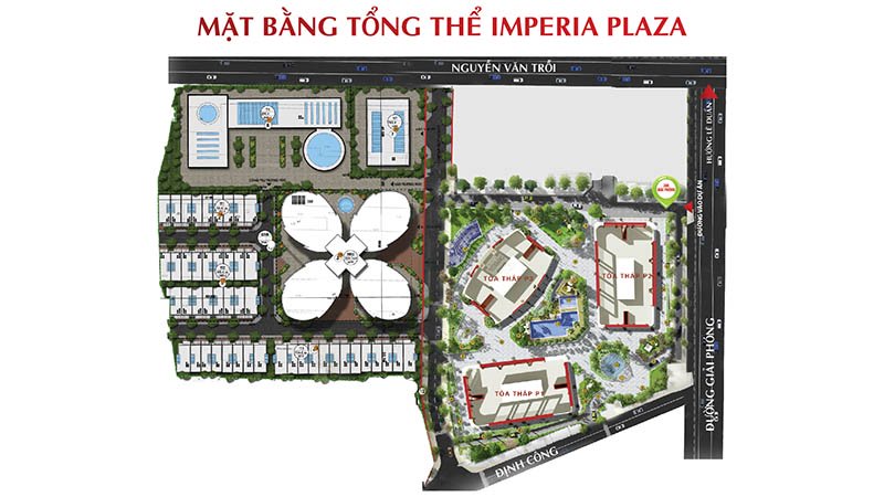 Chung cư Imperia Plaza 360 Giải Phóng - Mặt bằng tổng thể