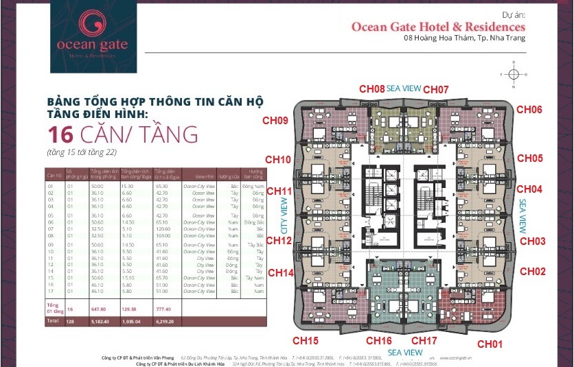 Ocean Gate Nha Trang - MB tầng 15-22