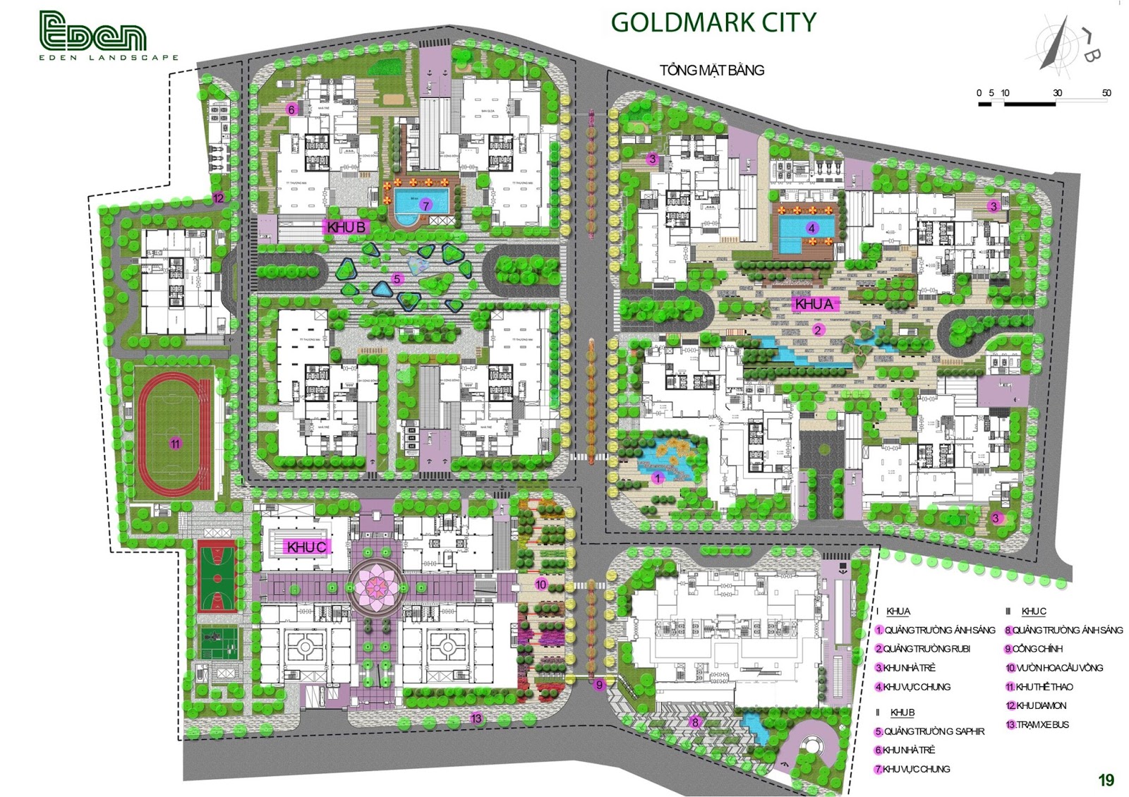 Chung cư Goldmark City - Mặt bằng tiện ích