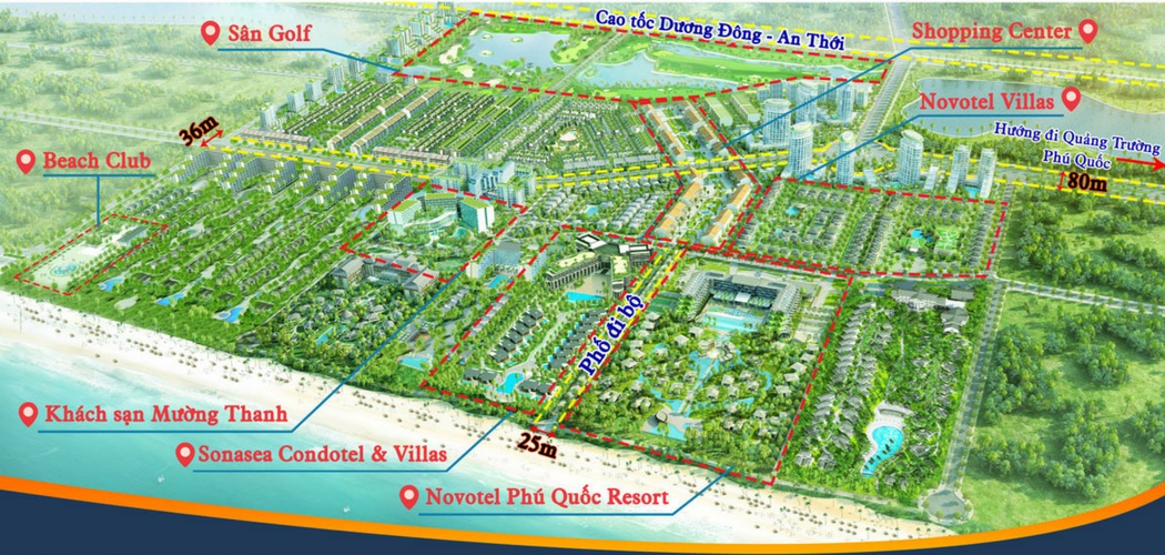 Sonasea Condotel & Villas Phú Quốc - Mặt bằng tổng thể