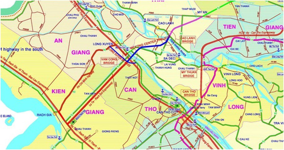 Hệ thống cao tốc Hà Tiên - Rạch Giá - Bạc Liêu kết nối trực tiếp cao tốc Lộ Tẻ - Rạch Sỏi và TP.HCM - Trung Lương - Mỹ Thuận - Cần Thơ.