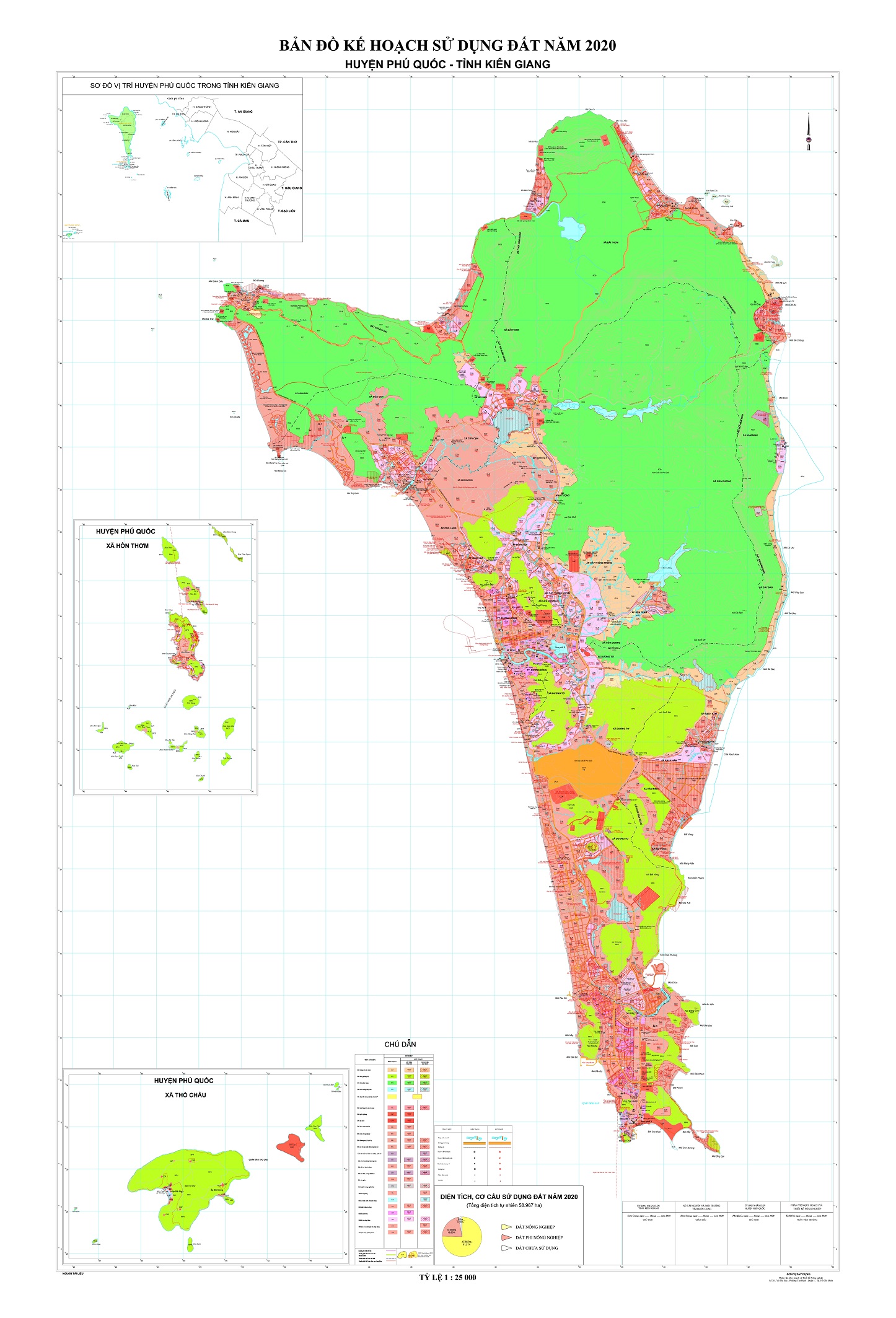 Bản đồ Kế hoạch sử dụng đất năm 2020 huyện Phú Quốc tỷ lệ 1:25.000