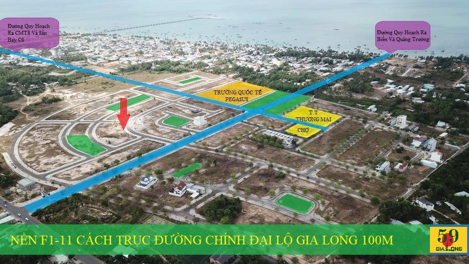 Vị trí thực tế lô biệt thự F1-11 tại dự án Khu đô thị mới Bắc Dương Đông 67ha Phú Quốc