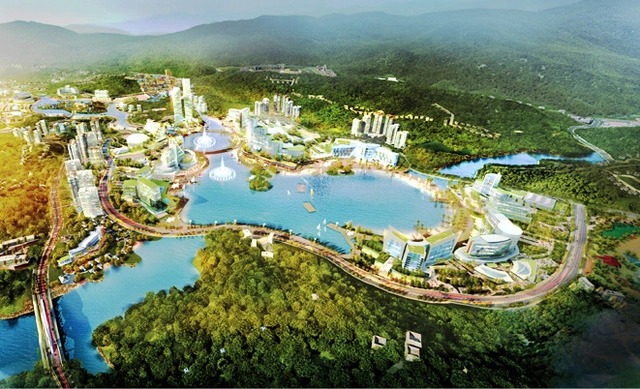 Phối cảnh dự án khu phức hợp nghỉ dưỡng, giải trí cao cấp có casino tại khu kinh tế Vân Đồn.