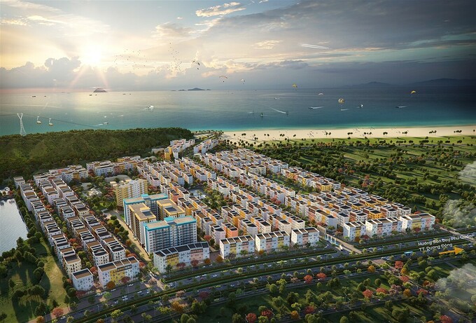 Ngay trong hệ sinh thái Nam Phú Quốc sẽ có một khu đô thị đảo đa chức năng hoàn chỉnh. Ảnh phối cảnh Sun Grand City New An Thoi.