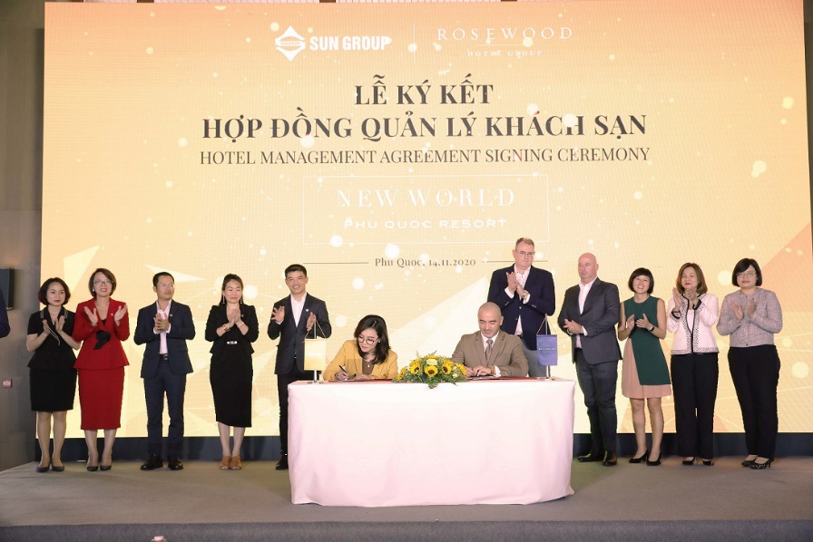 Lễ ký kết hợp tác giữa TĐ Sun Group và TĐ Rosewood Hotel Group