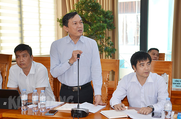 Đại diện Công ty Cityland kiến nghị UBND tỉnh Kiên Giang tháo gỡ một số khó khăn.