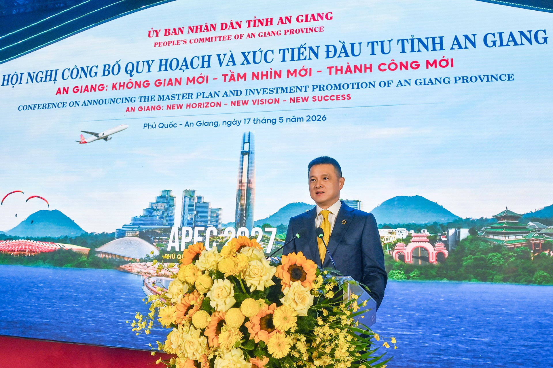 Ông Đặng Minh Trường - Chủ tịch HĐQT Tập đoàn Sun Group phát biểu tại hội nghị